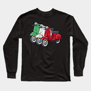 Italy Classic Vespa Scooter Moped Bike Retro Love Vintage Long Sleeve T-Shirt